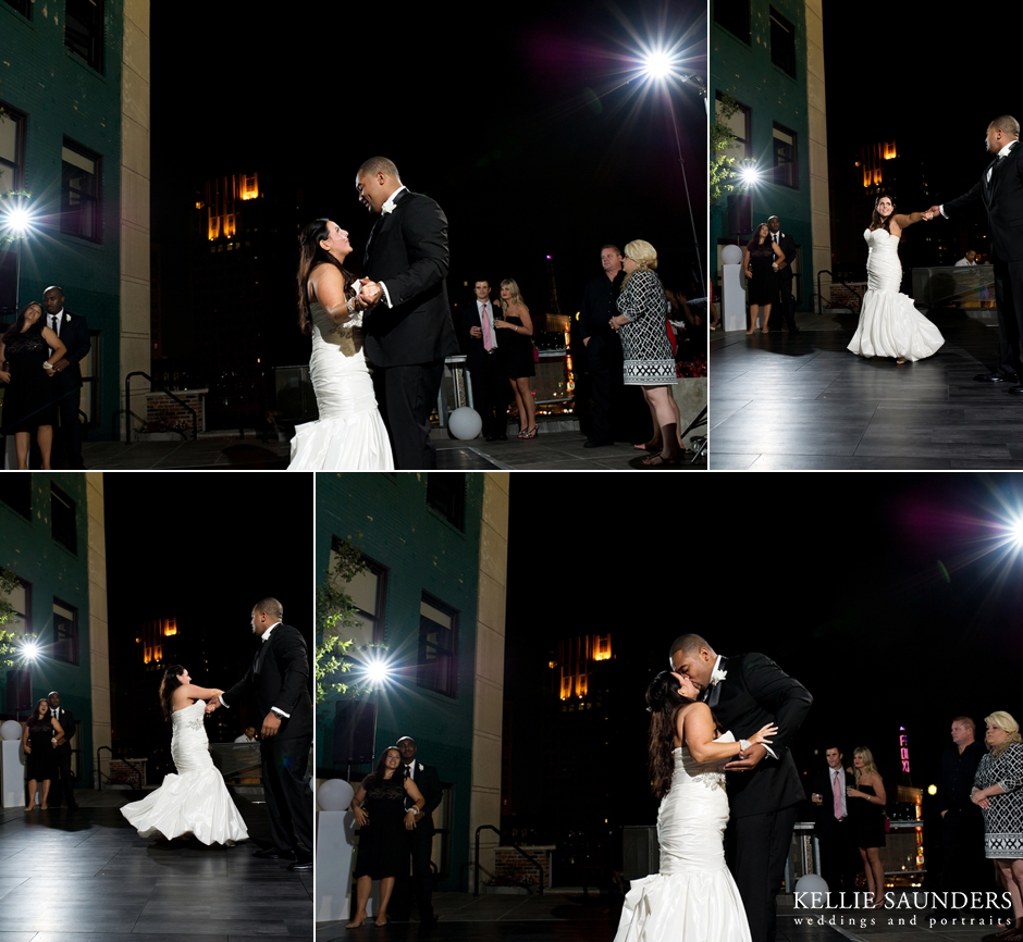 madison building reception, mixed couple first dance, Kellie Saunders Photography,